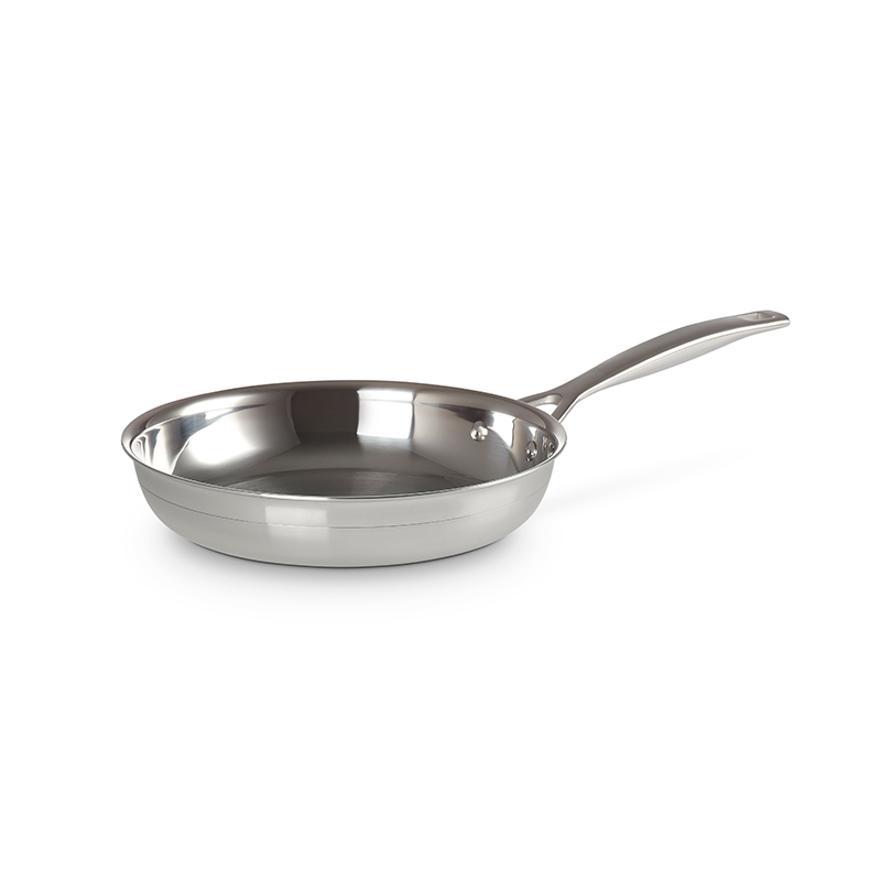 3 Ply Stainless Steel - Uncoated Frying pan, 24cm-2