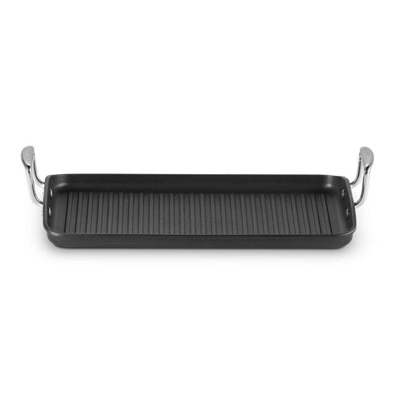 Toughened Non-Stick Ribbed rectangular grill pan, 35cm-3