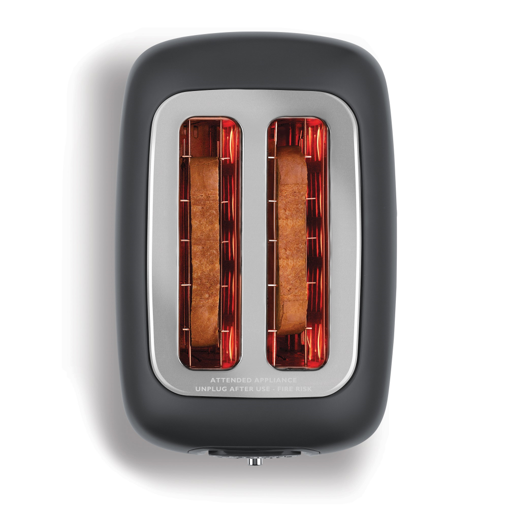 Domus 2 slot toaster, Grey-2