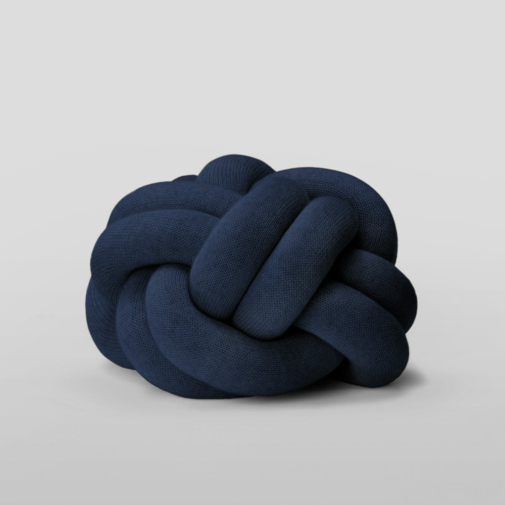 Knot Cushion, 30 x 30 x 15cm, navy-0