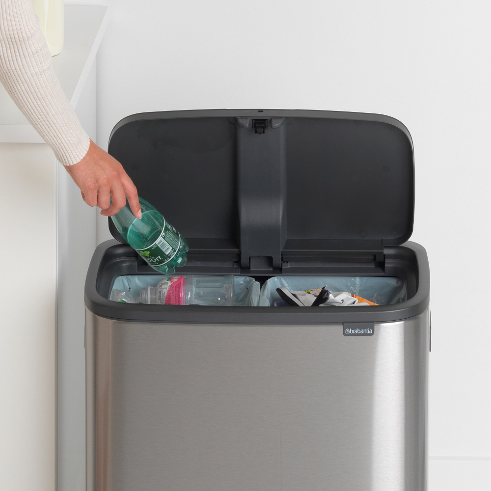 Bo Touch bin, 30 litre, Matt Steel Fingerprint Proof-12