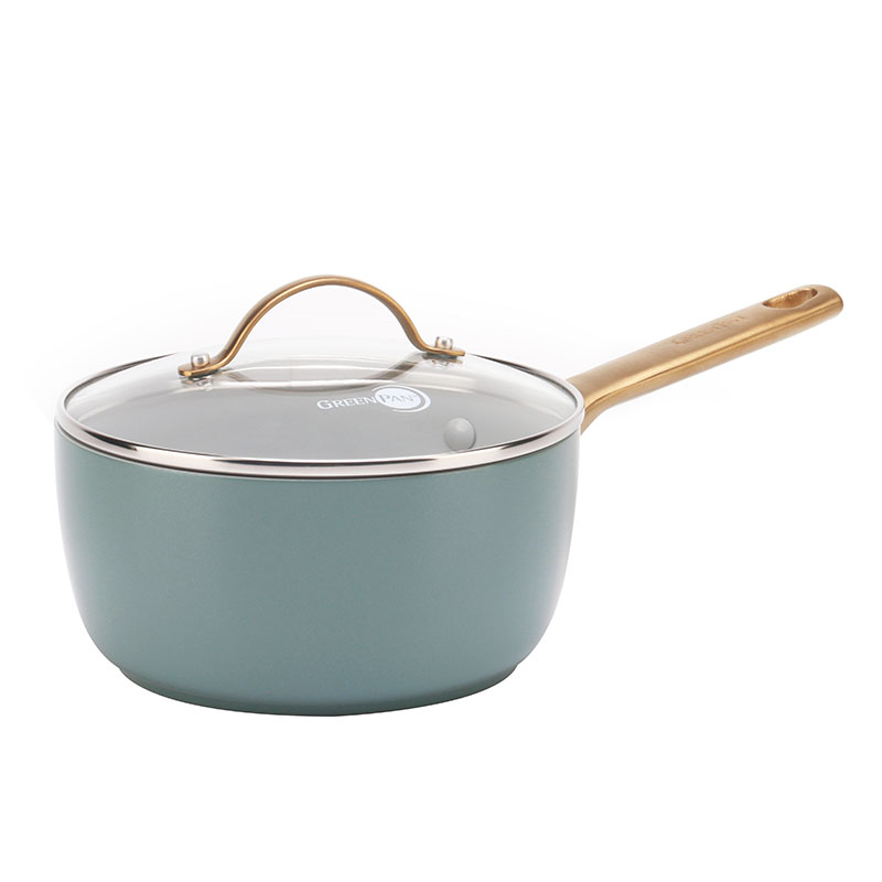 Padova Ceramic Non Stick 11 Piece Cookware Set, Sky Blue-4