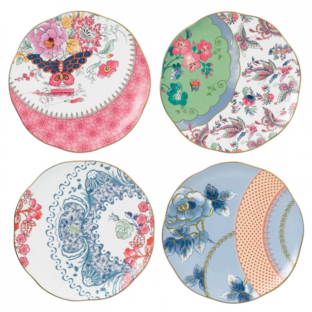 Harlequin Collection - Butterfly Bloom Set of 4 tea plates, 20cm-0