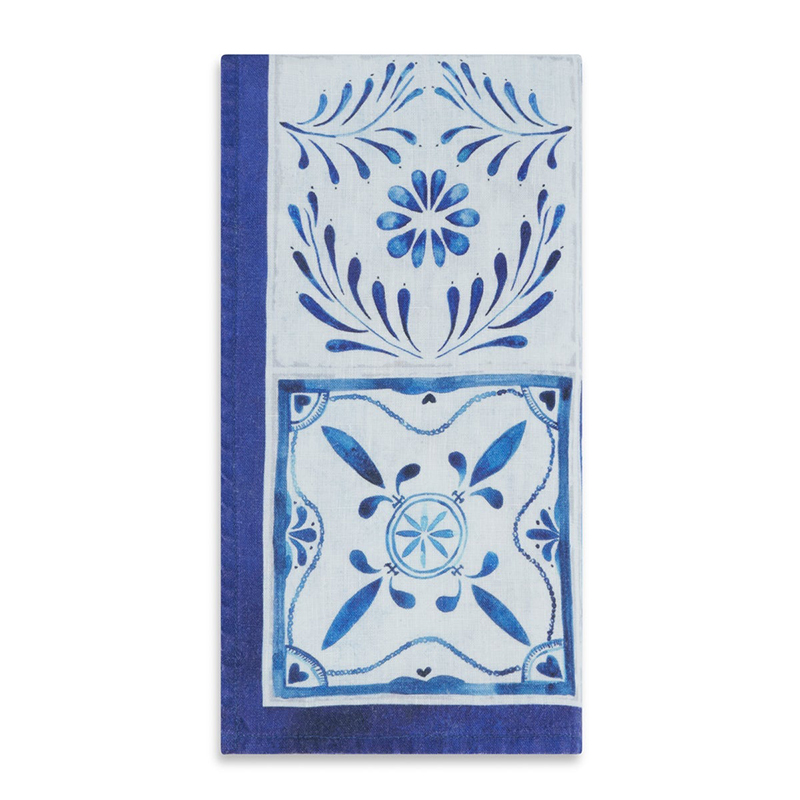 Azulejos Napkin, L50 x 50cm, Blue-2