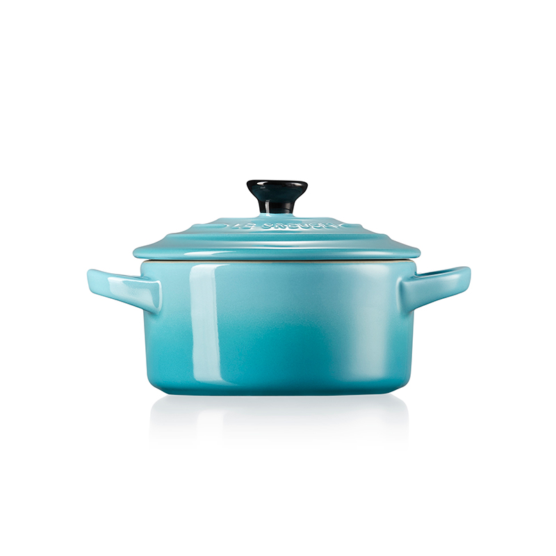 Stoneware Petite round casserole, 9cm - 250ml, Teal-4