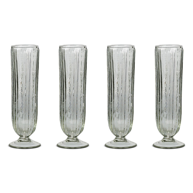 Sigiri Set of 4 Champagne Glasses, 250ml, Clear-1