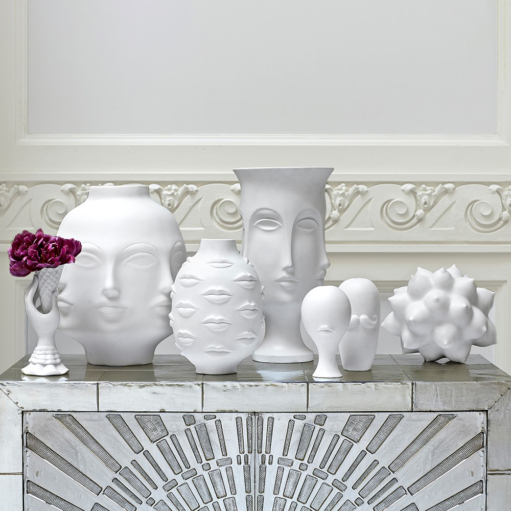 Muse Gala Vase, H35cm, White-3