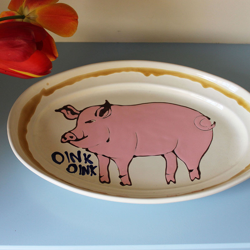 Pig Platter, L41 x W29cm, Multi-5