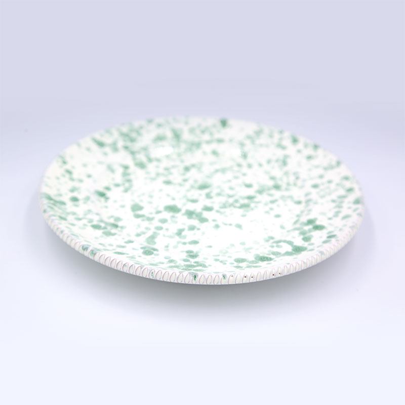 Splatter Side Plate, D21cm, Pistachio-1