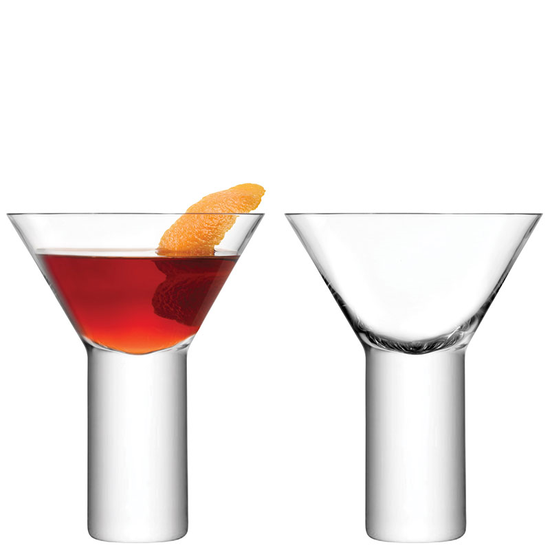 Boris Set of 2 Cocktail Glasses, 250ml, Clear-0