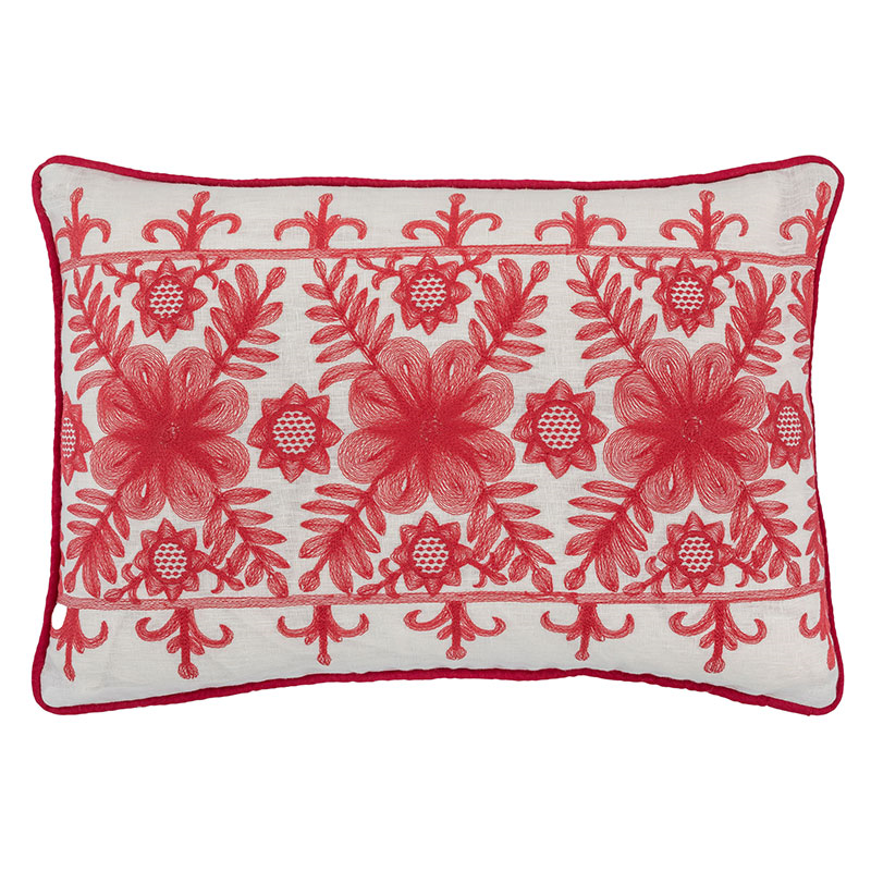 Angelica Cushion, 35 x 50cm, Coral-1