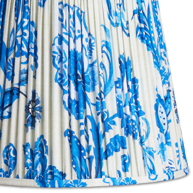 Straight empire Shade, 40cm, blue and white Paisley by Matthew Williamson-1