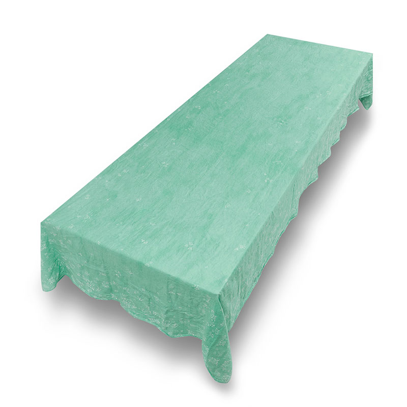 S & Bee Linen Tablecloth, 300cm x 165cm, Celadon Blue-2