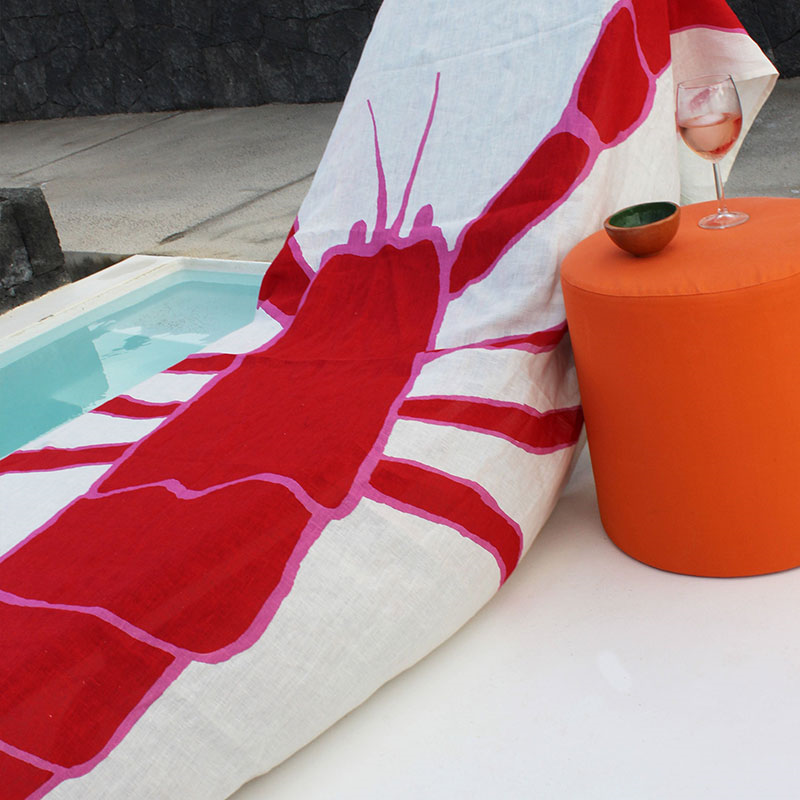 Lobster Tablecloth, 240 x 140cm, Red-1