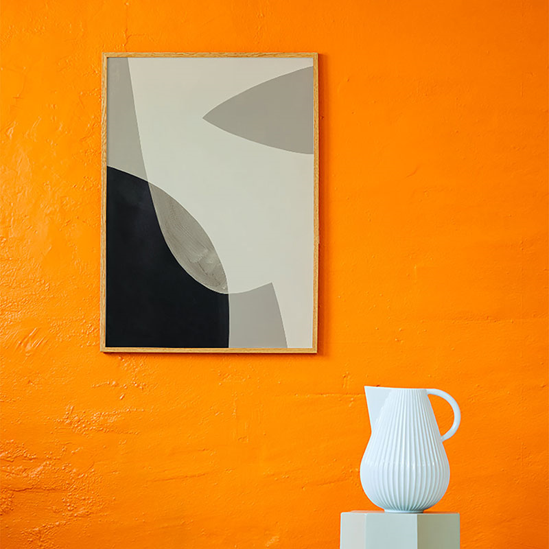 Simplicity 01 Framed Print, 50 x 70cm, Grey-0