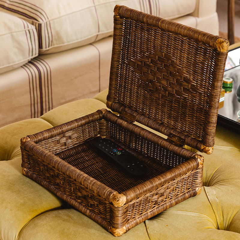 Sofie Rattan Storage Box, Teak-3