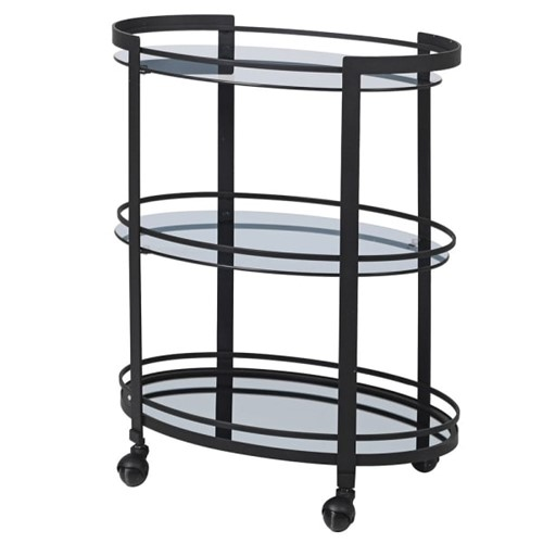 Drinks Trolley, Smoked Mirror, 800cm-1