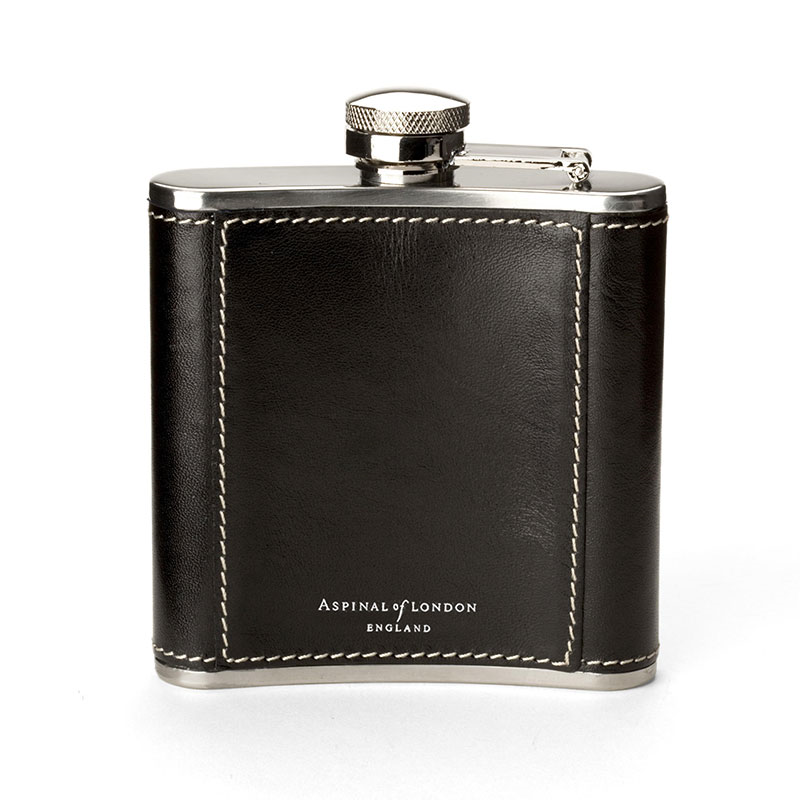 Classic Hip Flask, H11.5 x W9.5cm, Black-0