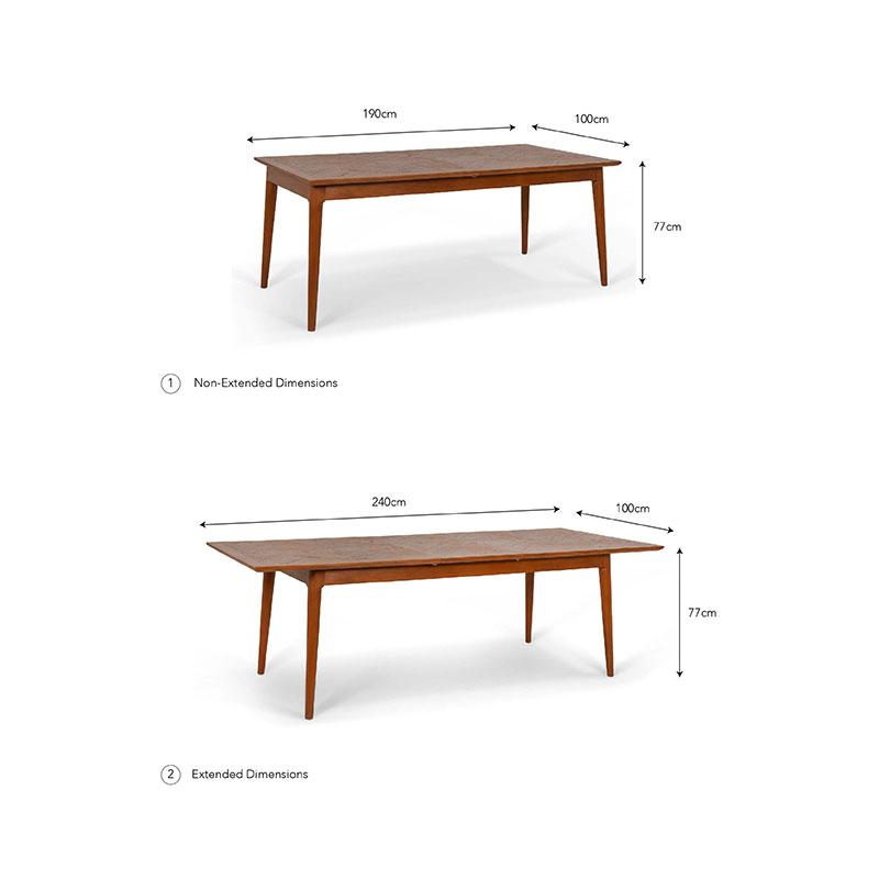 Rowley Extending Dining Table, Mahogany-2