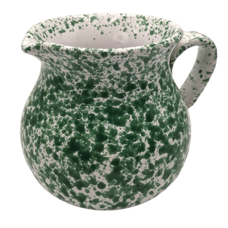 Splatter Jug, H16cm, Green-0