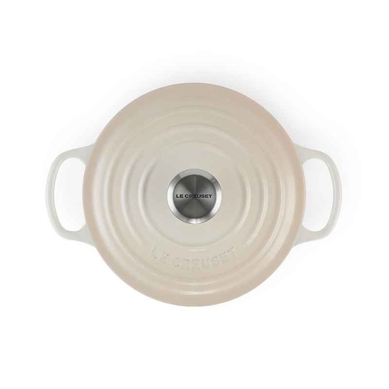 Signature Cast Iron Round casserole, 28cm - 6.7 litre, Meringue-1