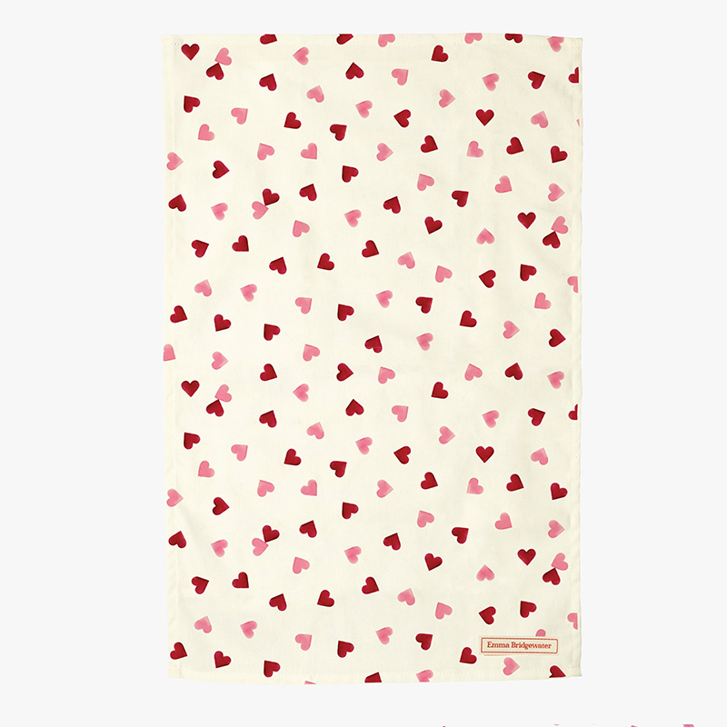 Pink Hearts Oven Glove/Tea Towel Set-1