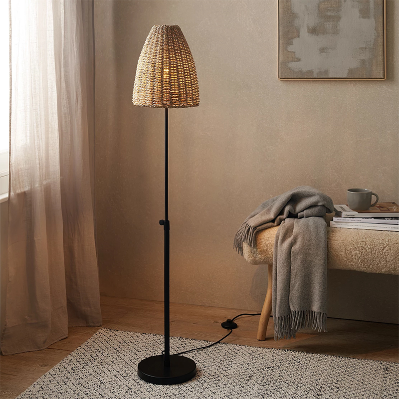 Burford Adjustable Floor Lamp, H130cm, Black-1