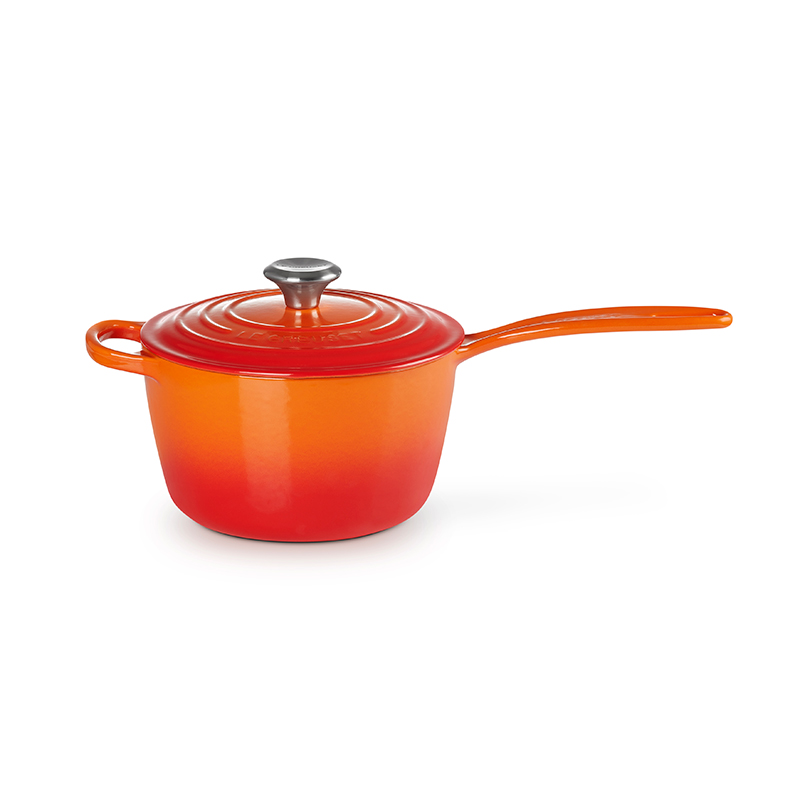 Signature Cast Iron Saucepan, 18cm, Volcanic-0