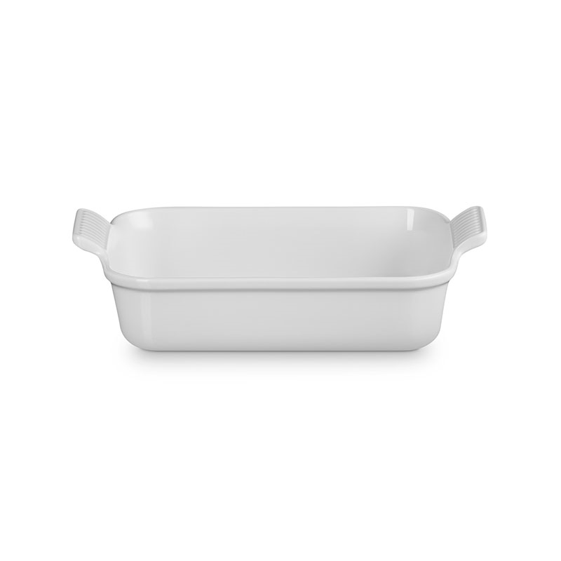 Stoneware Heritage Rectangular Dish, 26cm, White-0