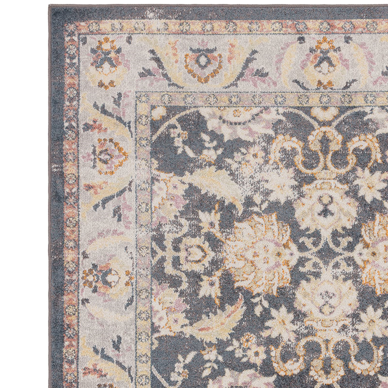 Flores farah classic persian border rug, 160 x 230cm, Multi-5