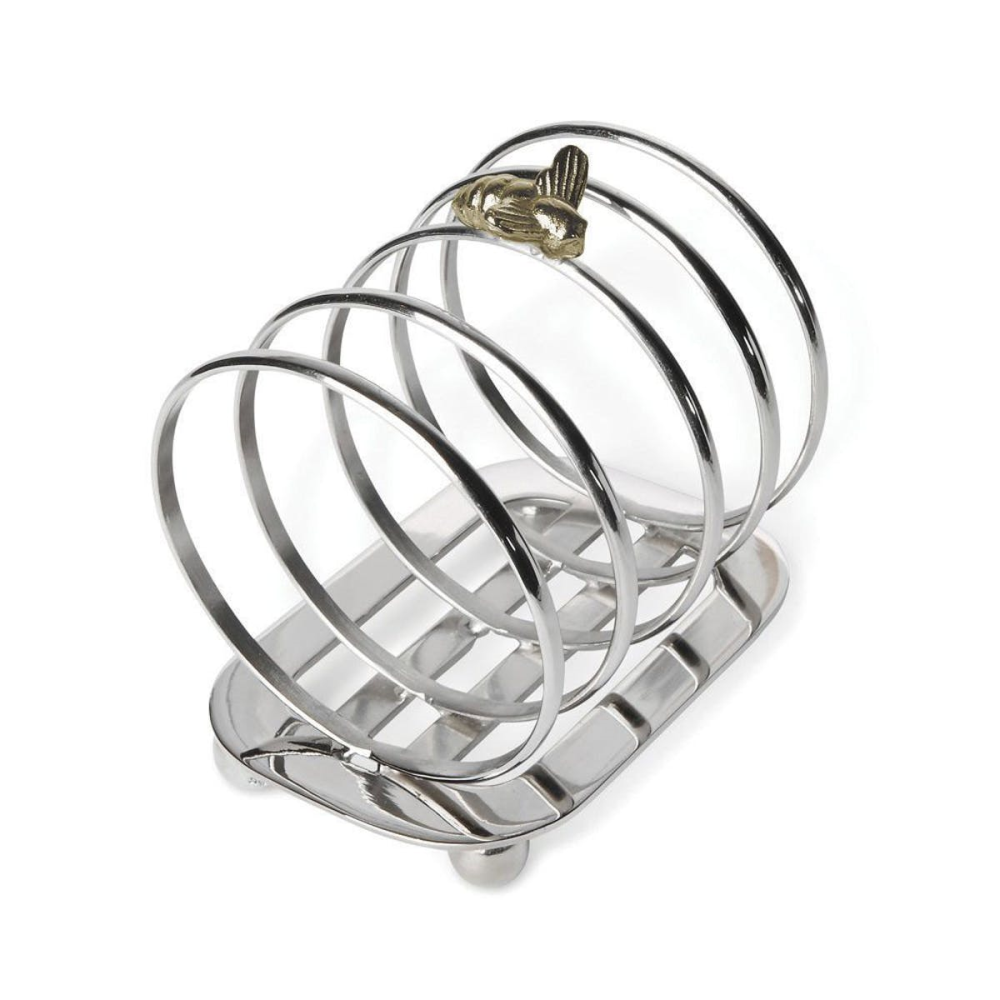 Bee Toast rack, H12 x W8 x L12cm, Silver-0