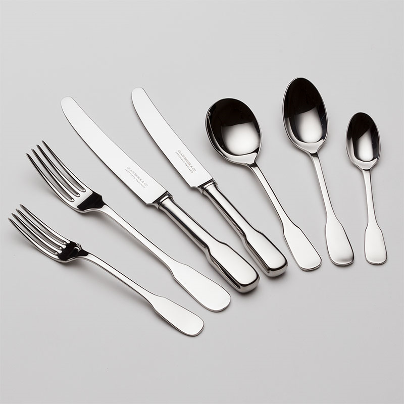 7-Piece Place Setting, Fiddle, Stainless Steel-0