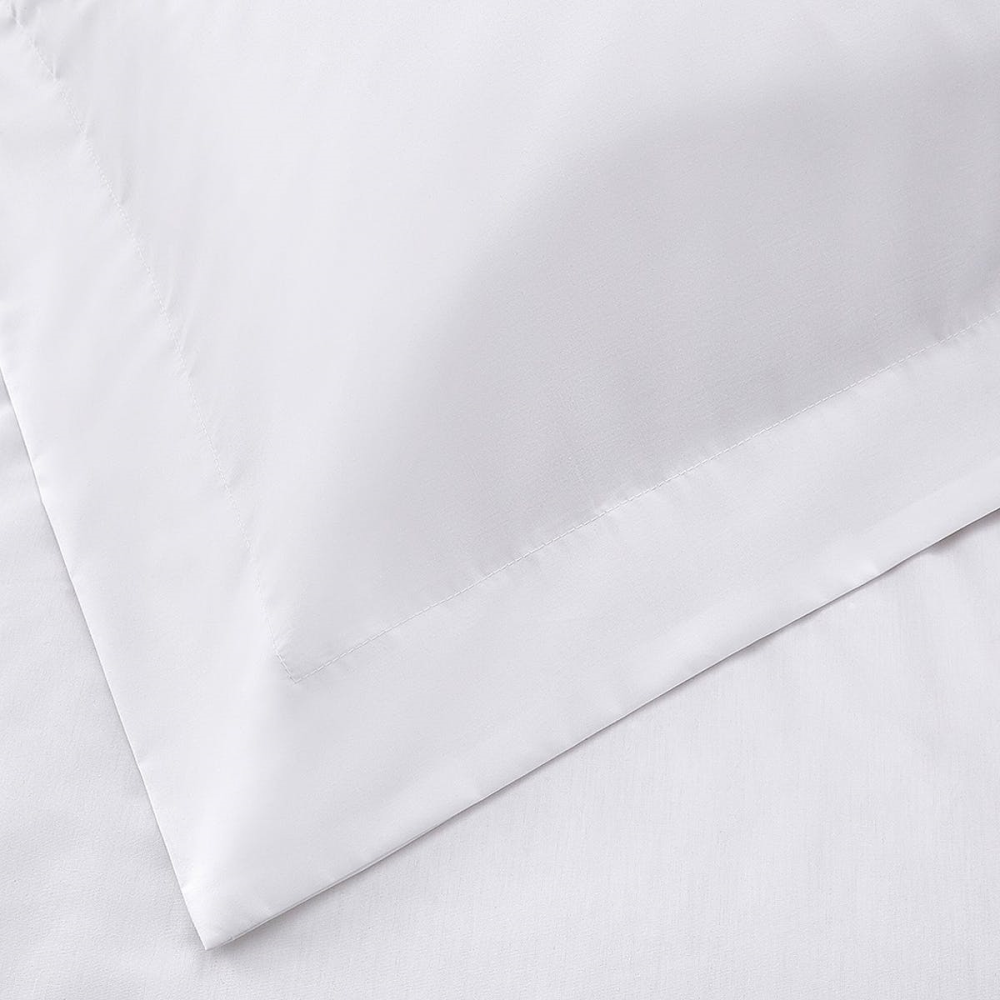 Essentials - 200 Thread Count Egyptian Cotton Double duvet cover, W200 x L200cm, White-1