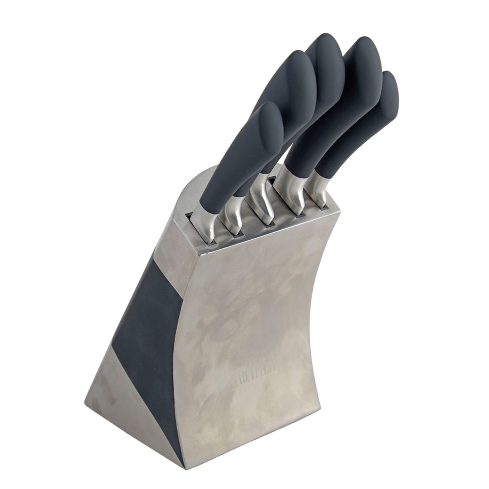 Maison 5 Piece Knife Block, Stainless Steel-2