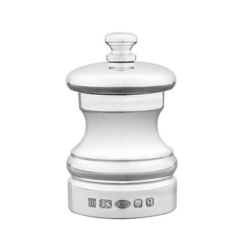 Capstan Pepper mill, 6.4cm, sterling silver-0