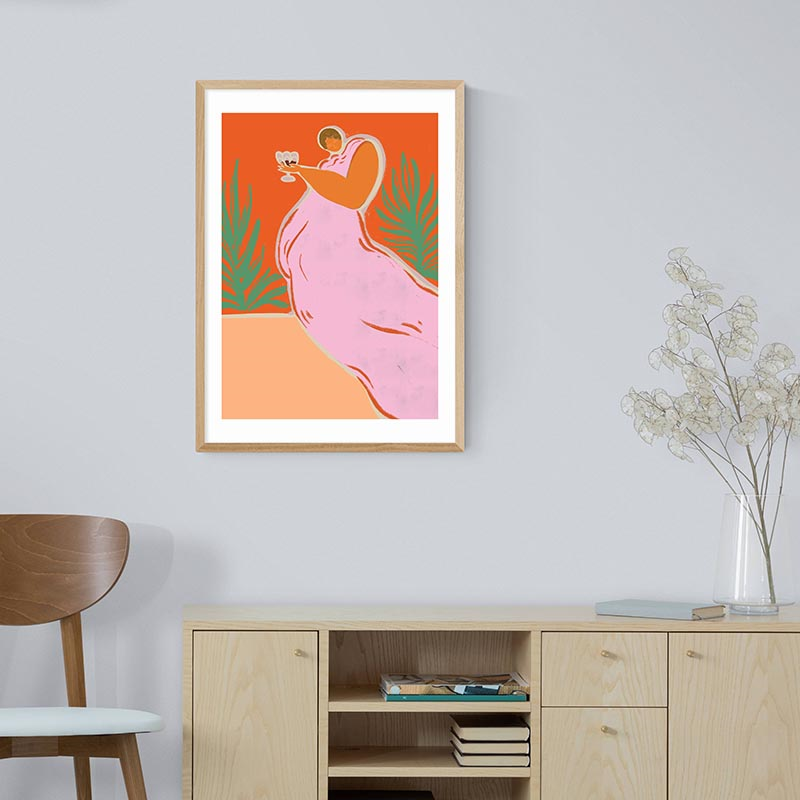 Art Guava Wine Time Print, Multi-1