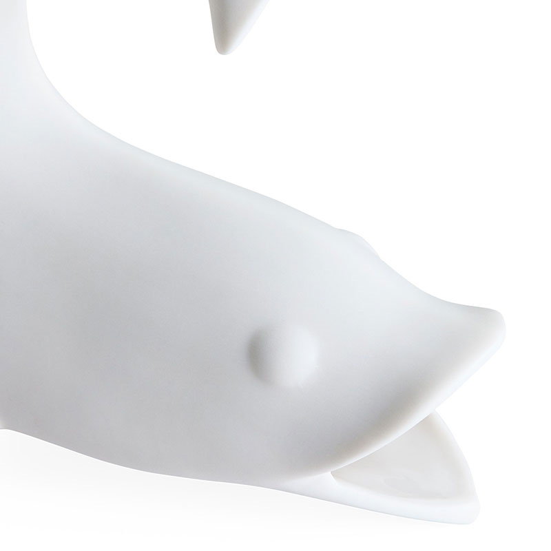 Fish Bud Vase, H10cm, White-3