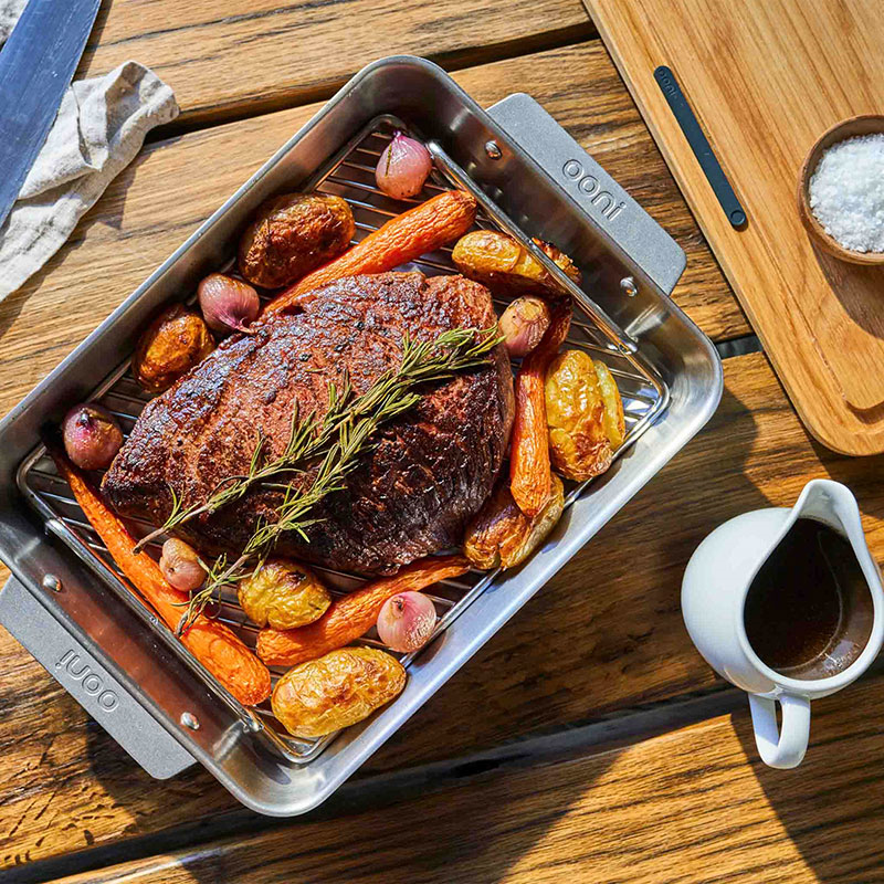 Large Roasting Pan, 44 x 30cm, Stainless Steel-4