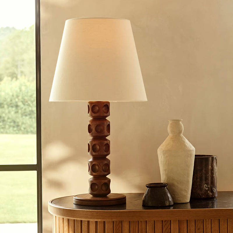 Francesca Table Lamp, H65cm, Brown-0