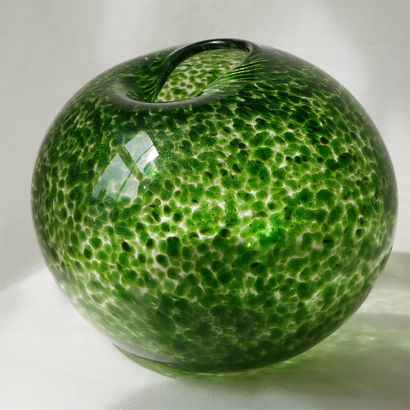 Large Dewdrop Vase, D26cm, Shimmering Moss-0