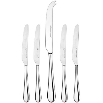 Cheese & Butter Knife Set, Mulberry Mirror, 5 Piece-0