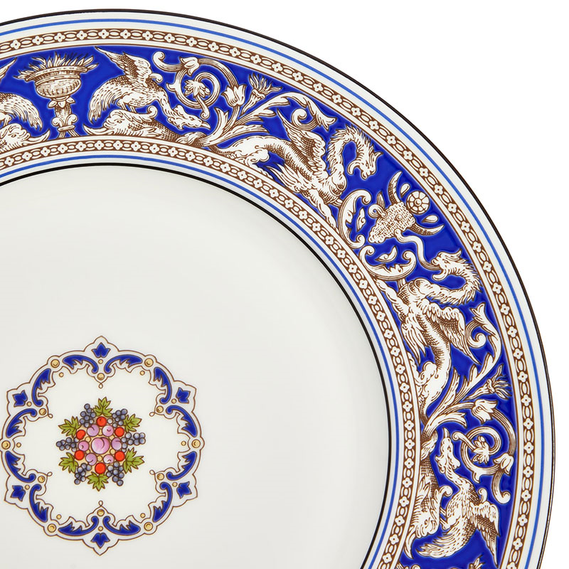 Florentine Plate, D27.3cm, Marine-3