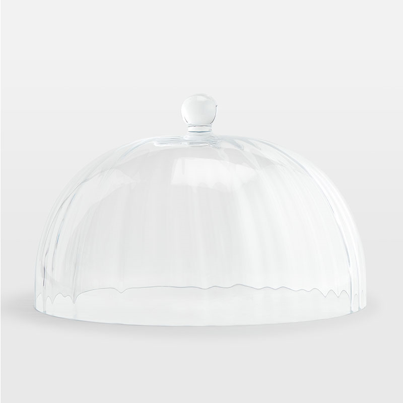 Pembroke Cake Stand with Cloche, Clear-1