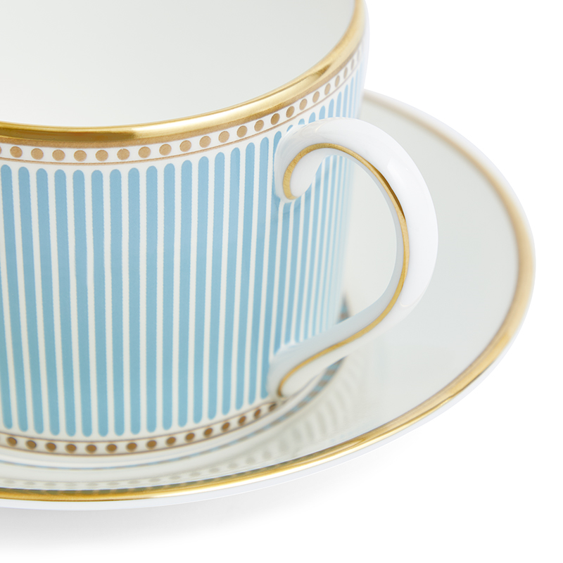 Helia Teacup and Saucer, 175ml, Mint Green-4