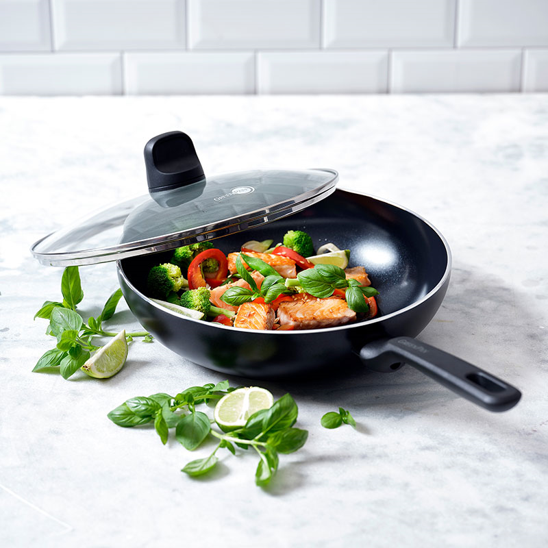 Memphis Non-Stick Wok, 28cm, Black-2