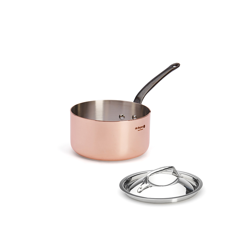 Prima Matera Saucepan with Lid, 16cm, Copper-0