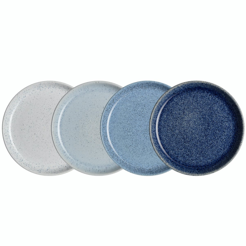 Studio Blue Set of 4 Coupe Plates, D21cm-1