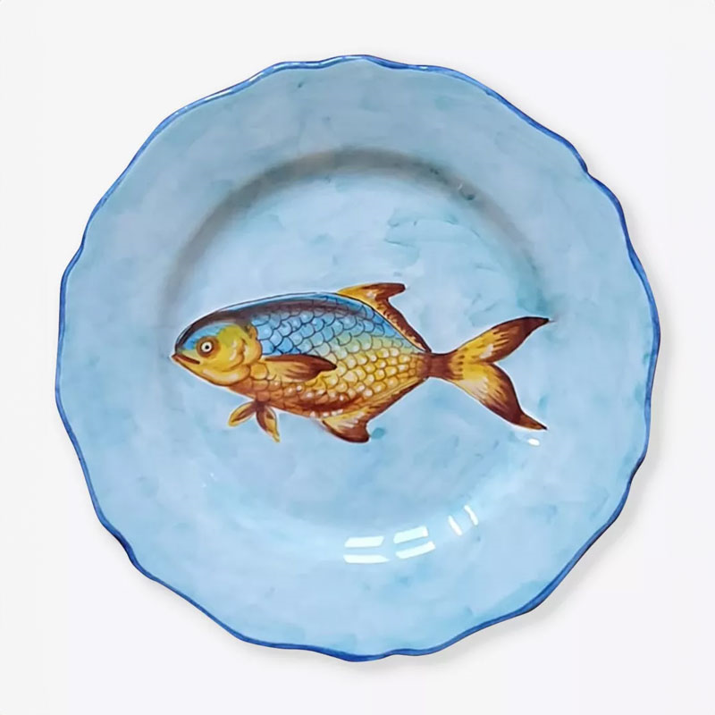 Fish Plate, D28cm, Blue-0