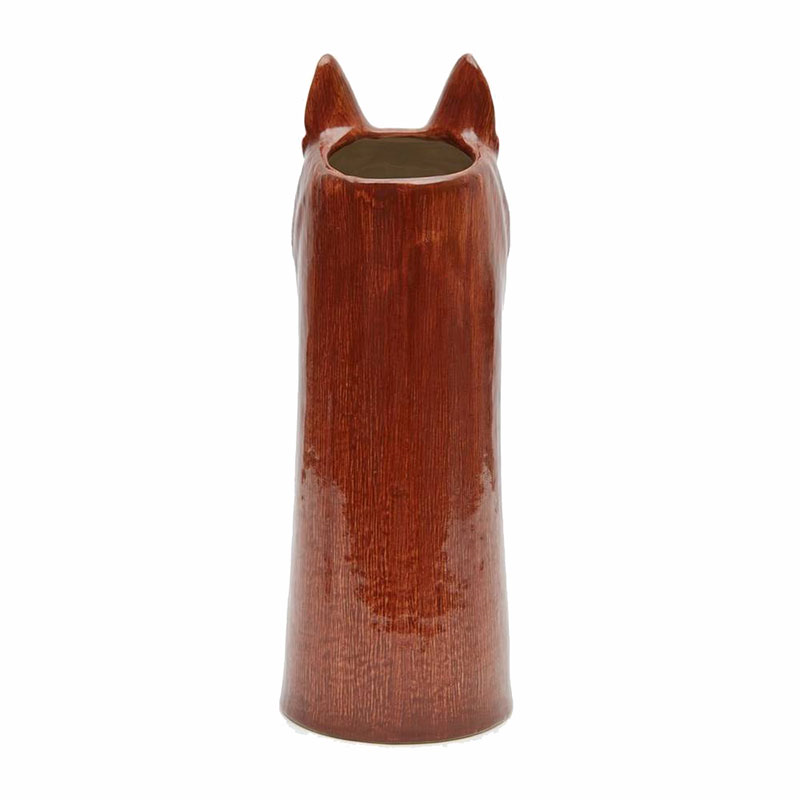 Fox Large Flower Vase, H28cm, Brown-2