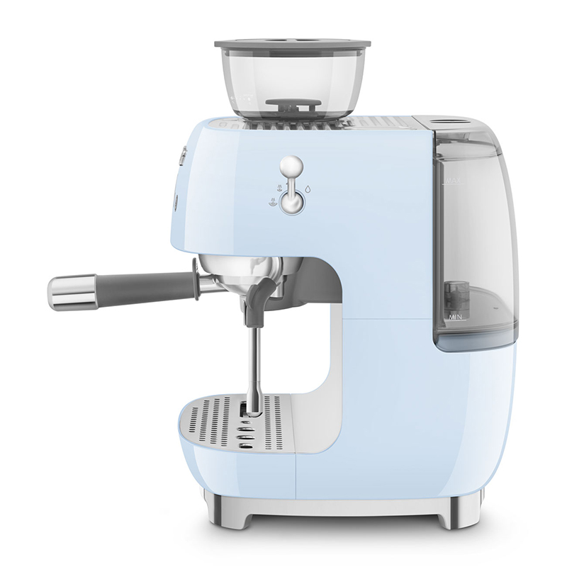 Espresso Coffee Machine with Grinder, Pastel Blue-2